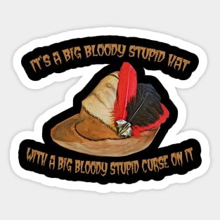 Bloody Stupid Hat Sticker